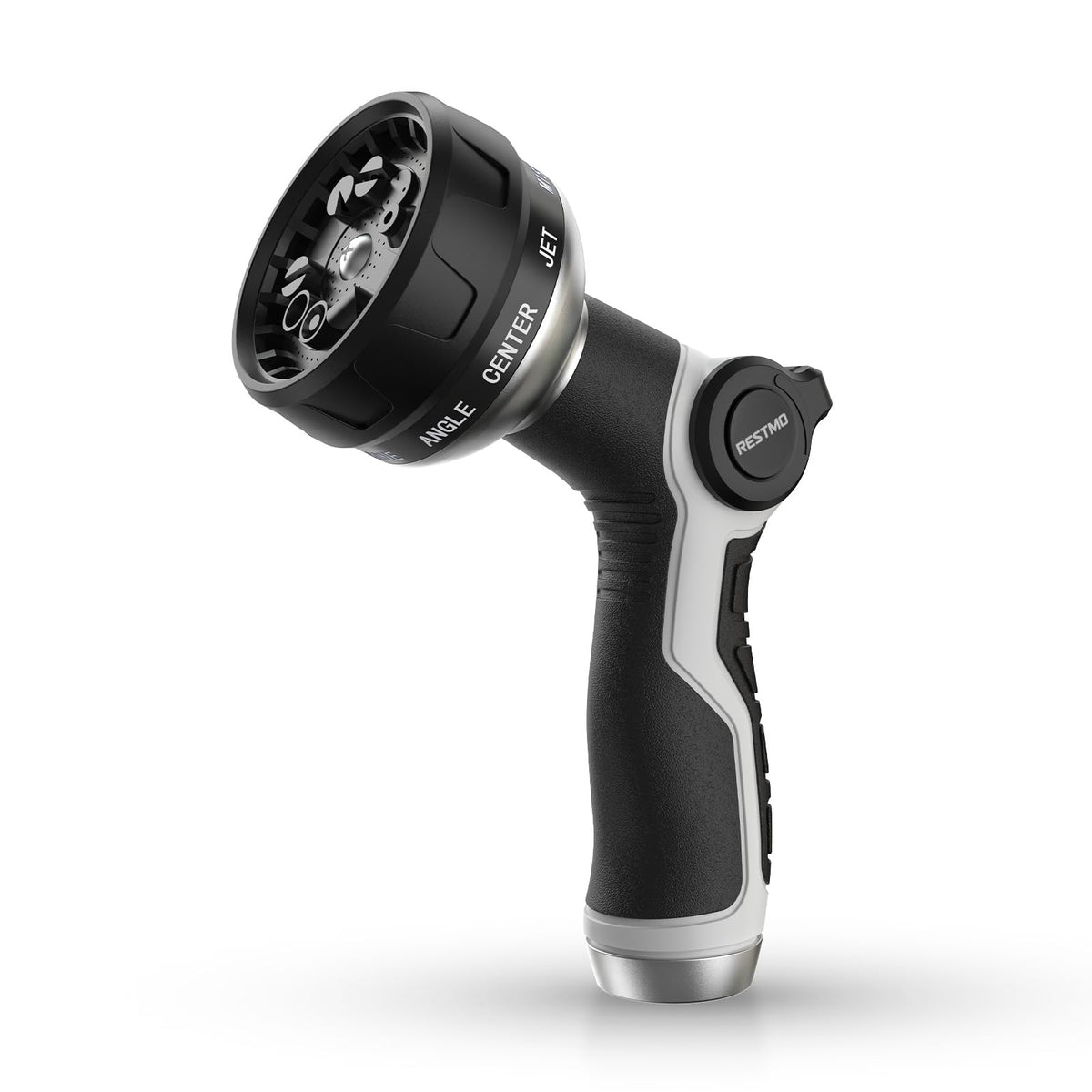 Restmo 10-in-1 Water Hose Nozzle black model front view