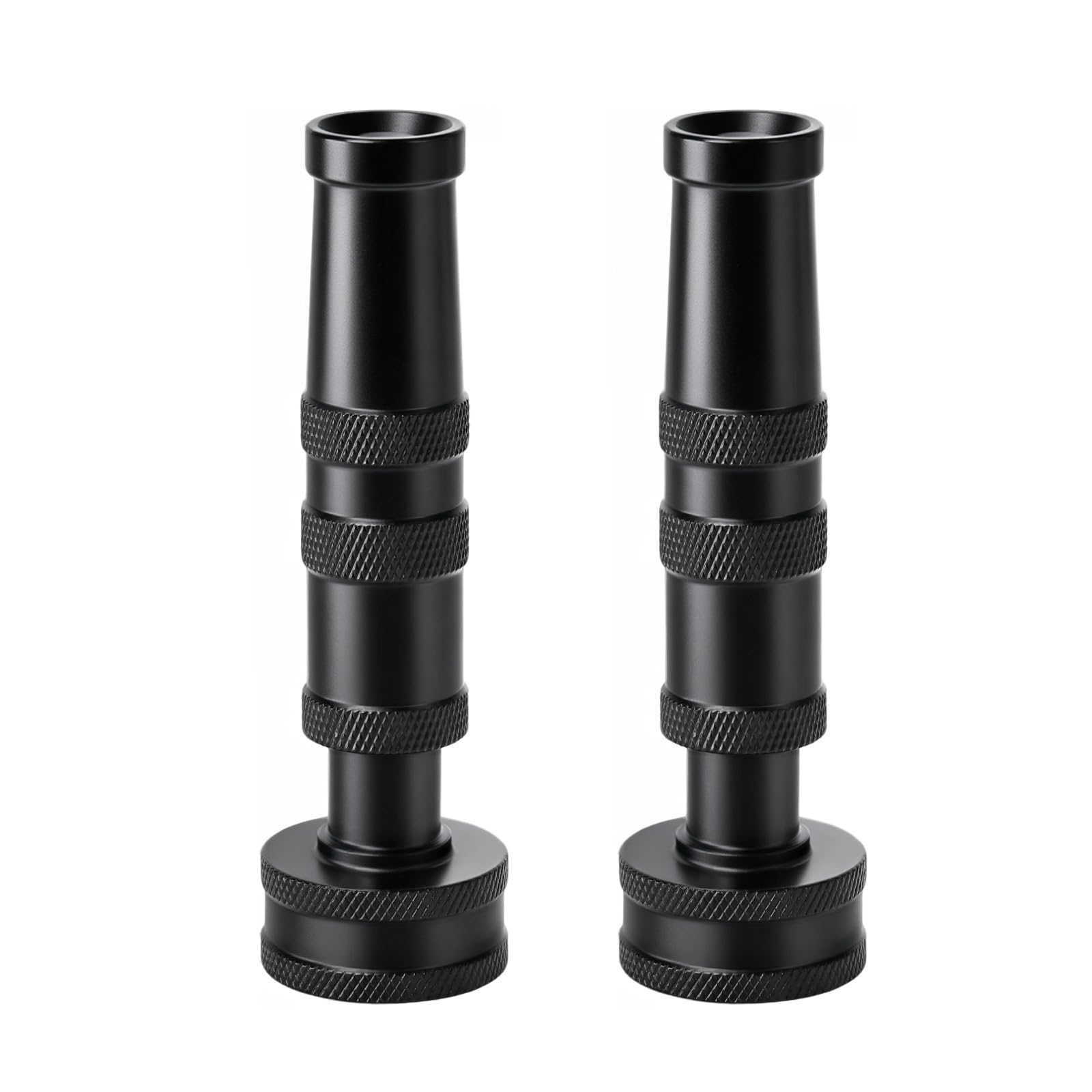 Restmo Brass Hose Nozzle front view with black finish