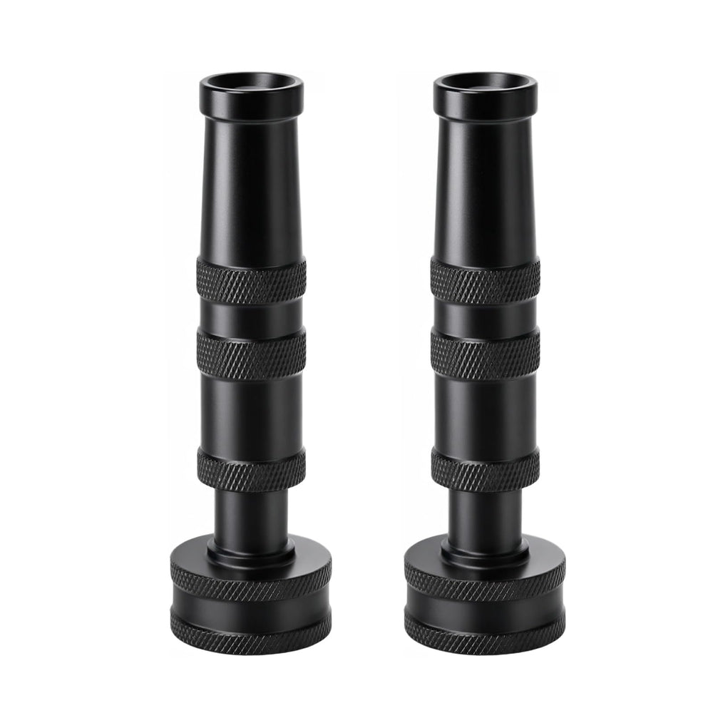 Restmo Brass Hose Nozzle front view with black finish