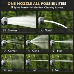 Restmo Garden Hose Nozzle back view with zinc alloy construction