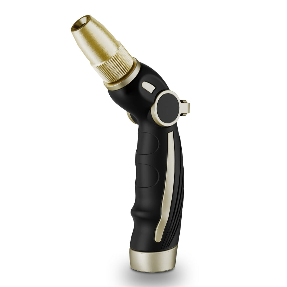 Restmo Garden Hose Nozzle in bronze color, front view
