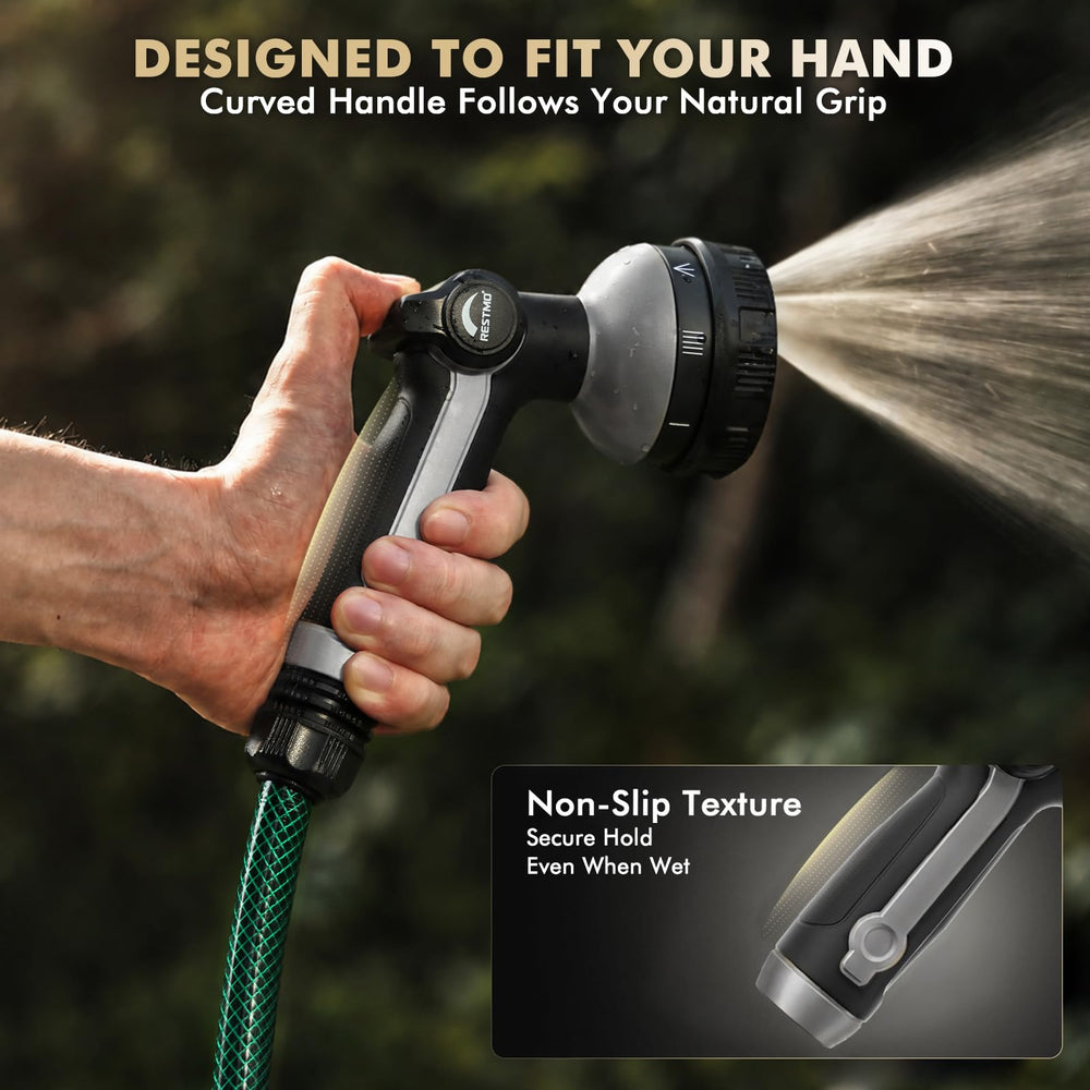 Restmo Garden Hose Nozzle in use watering plants