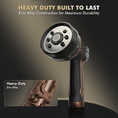 Restmo Garden Hose Nozzle showing thumb control feature