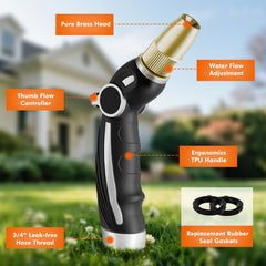 Restmo Garden Hose Nozzle Silver back view