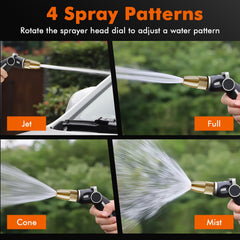 Restmo Garden Hose Nozzle Silver in packaging