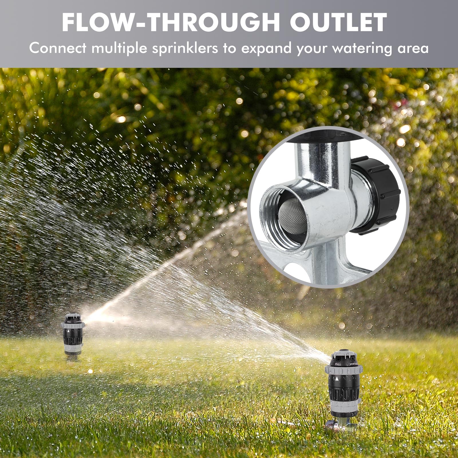 Restmo Gear Drive Sprinkler connected with another sprinkler
