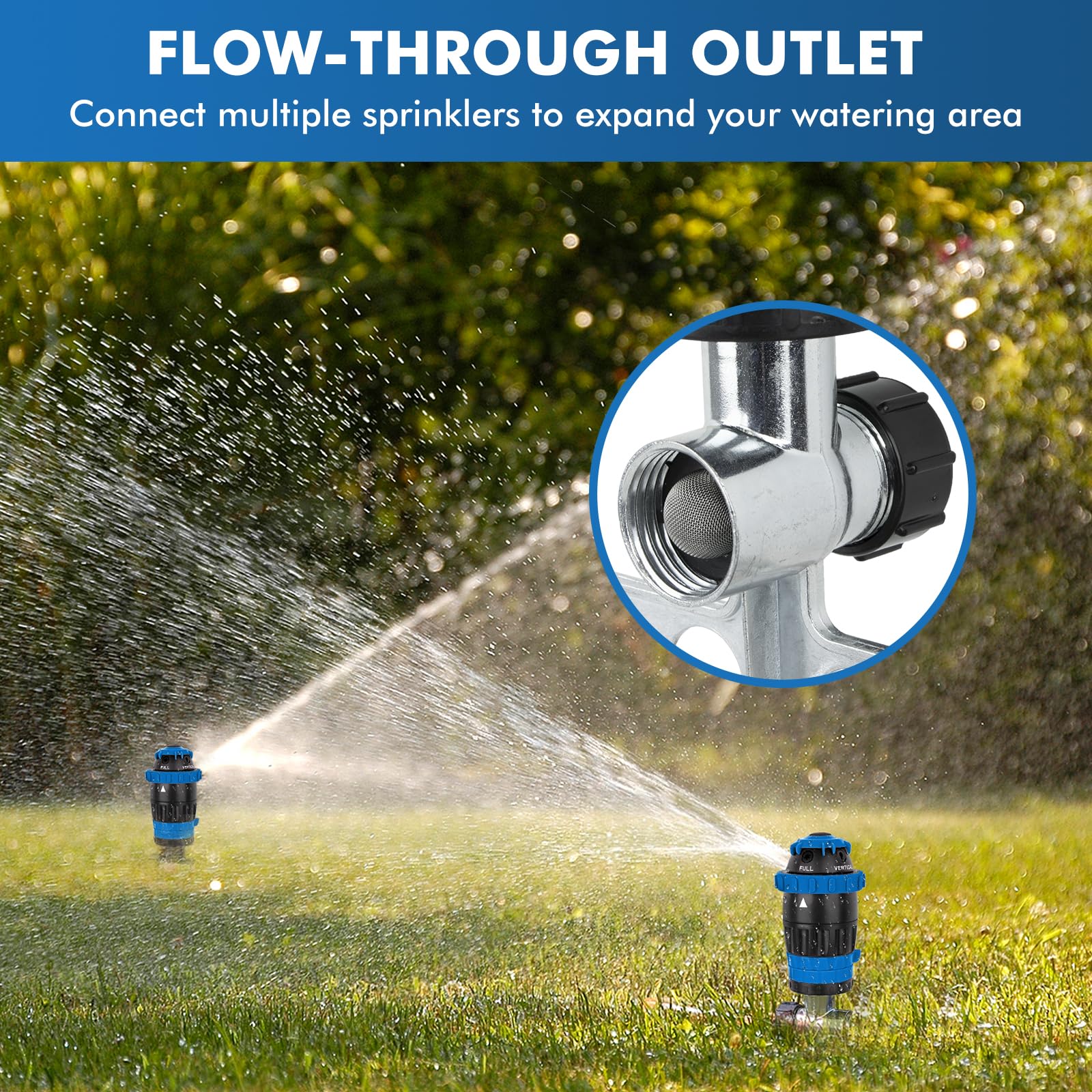 Restmo Gear Drive Sprinkler connected with multiple units