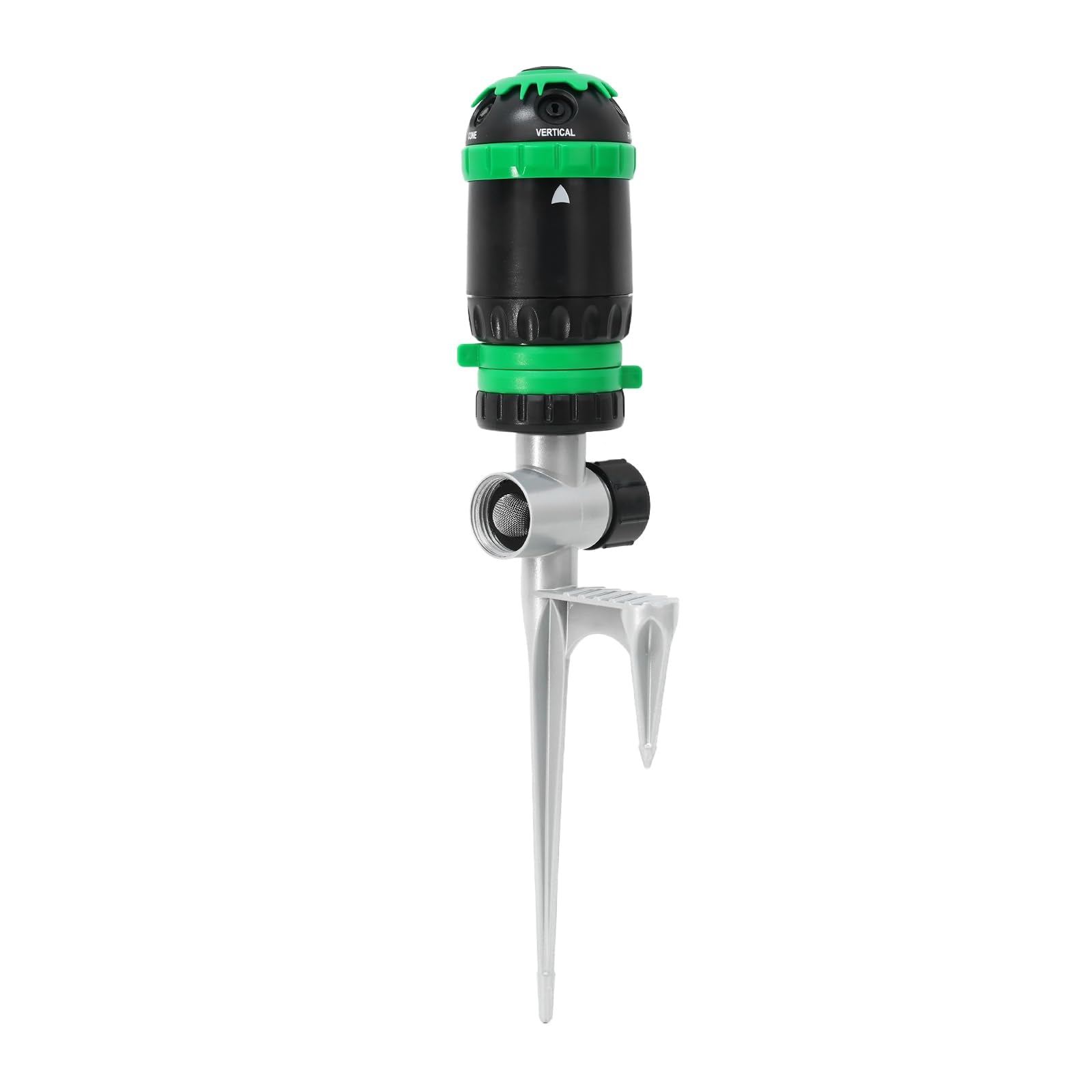 Restmo Gear Drive Sprinkler front view with step spike base