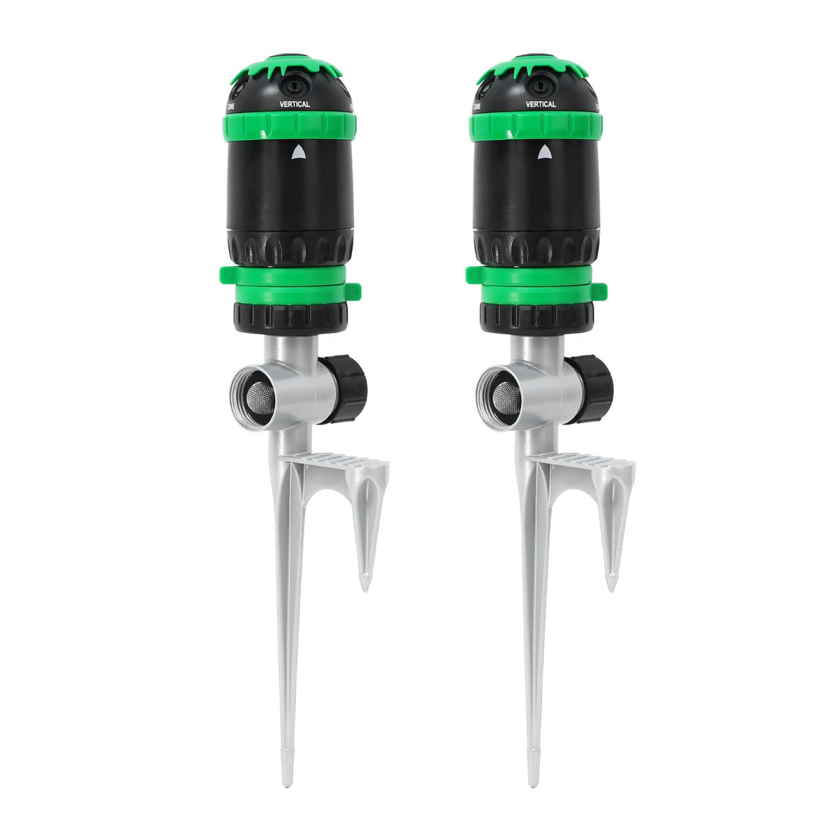 Restmo Gear Drive Sprinkler front view with step spike base