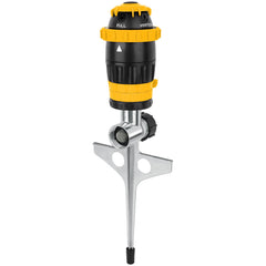 Restmo Gear Drive Sprinkler front view with yellow finish
