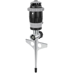 Restmo Gear Drive Sprinkler gray model front view with metal spike base