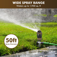 Restmo Gear Drive Sprinkler in garden setting