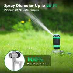 Restmo Gear Drive Sprinkler in outdoor garden setting