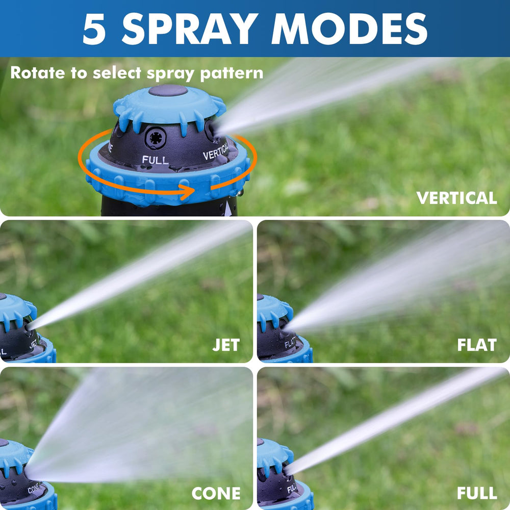 Restmo Gear Drive Sprinkler side view showing coverage angle