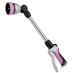 Restmo Heavy Duty Metal Hose Wand 16 inch front view, pink