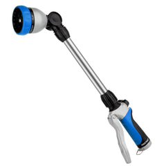 Restmo Heavy Duty Metal Hose Wand front view, blue, 16-inch