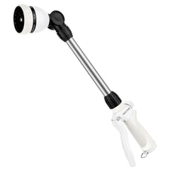 Restmo Heavy Duty Metal Hose Wand front view, white finish