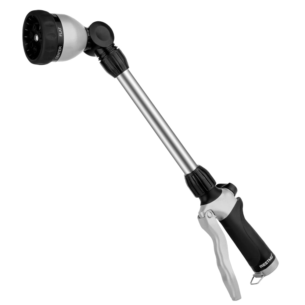 Restmo Heavy Duty Metal Hose Wand front view with 180-degree swivel head