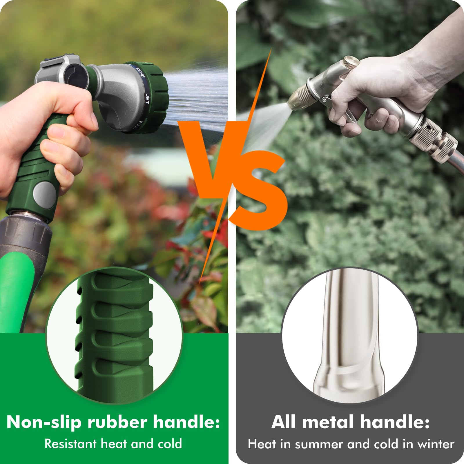 Restmo Hose Nozzle in use watering a garden