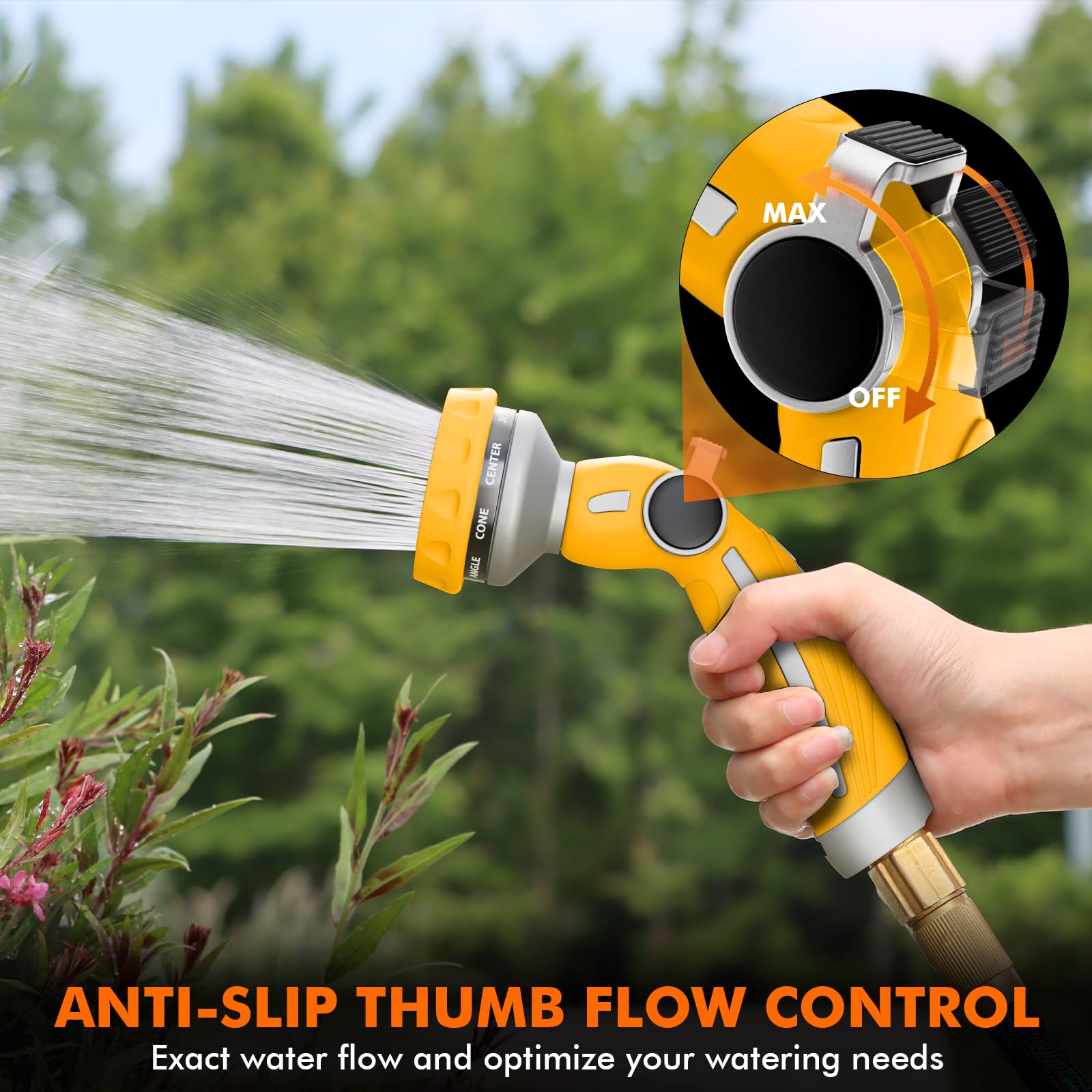Restmo Hose Nozzle with 9 watering patterns dial