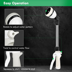 Restmo hose wand 180° swivel head for easy maneuverability
