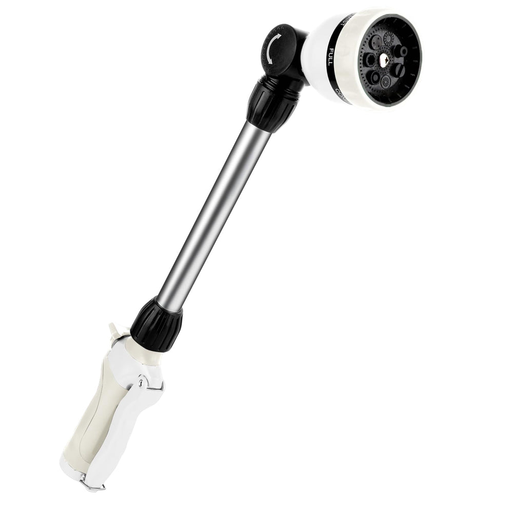 Restmo hose wand displayed with different watering patterns