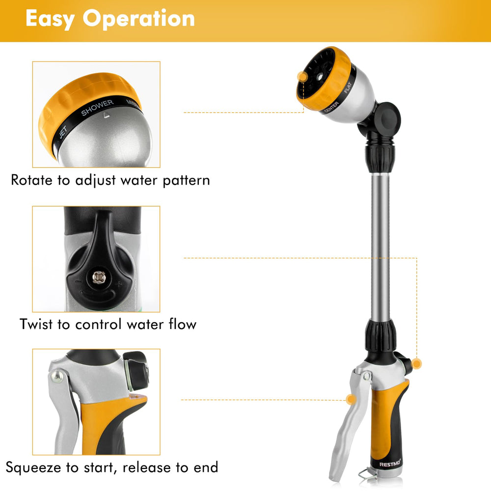 Restmo hose wand showing 180° swivel head