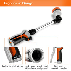 Restmo hose wand with flow control knob in action