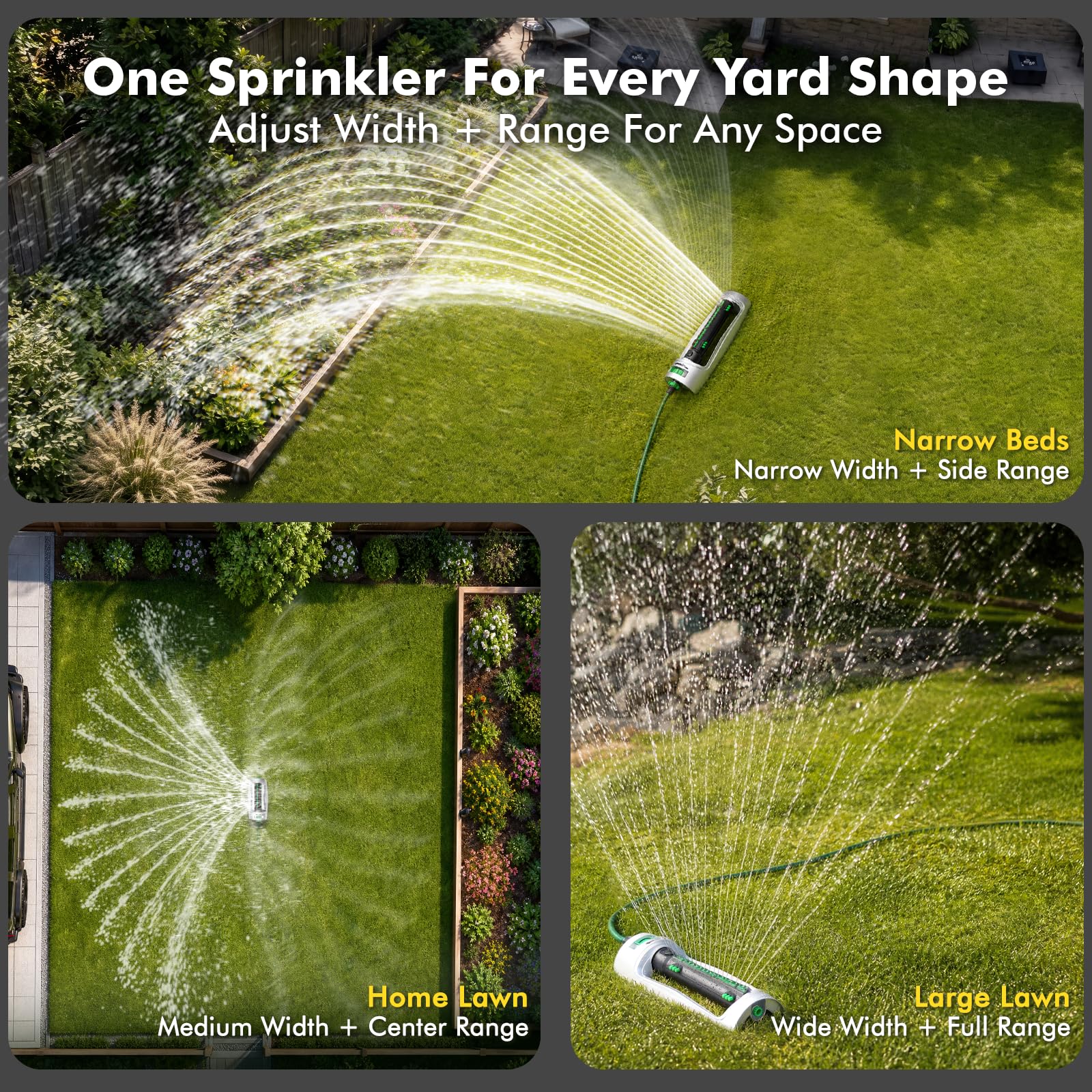 Restmo Oscillating Sprinkler in a garden setting