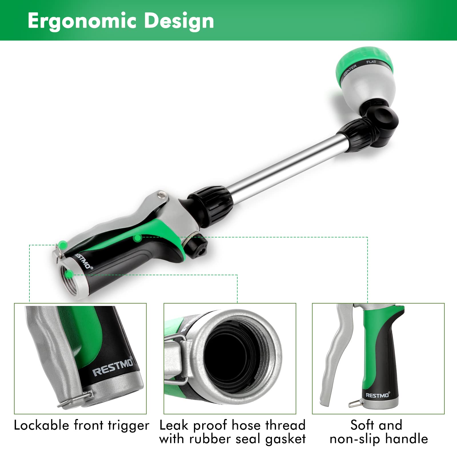 Restmo Watering Wand in use watering garden plants