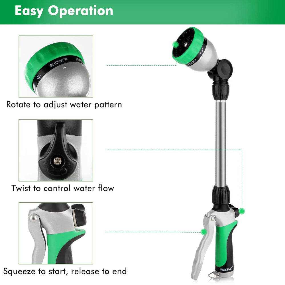 Restmo Watering Wand with adjustable flow control knob