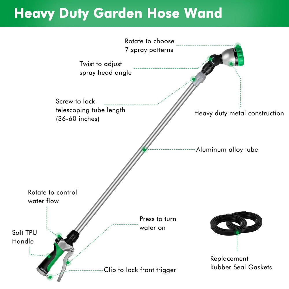Restmo watering wand with adjustable length 36 to 60 inches