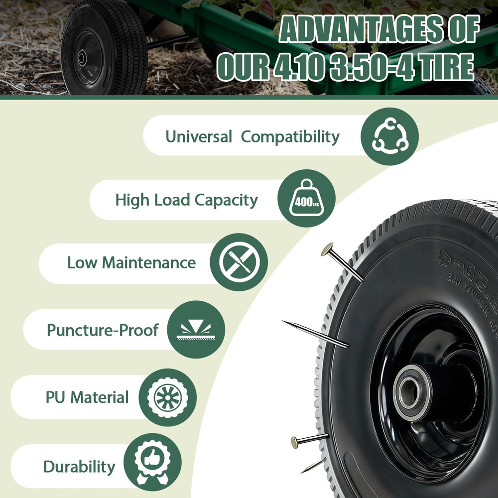 RETOTLA tire mounted on a garden cart