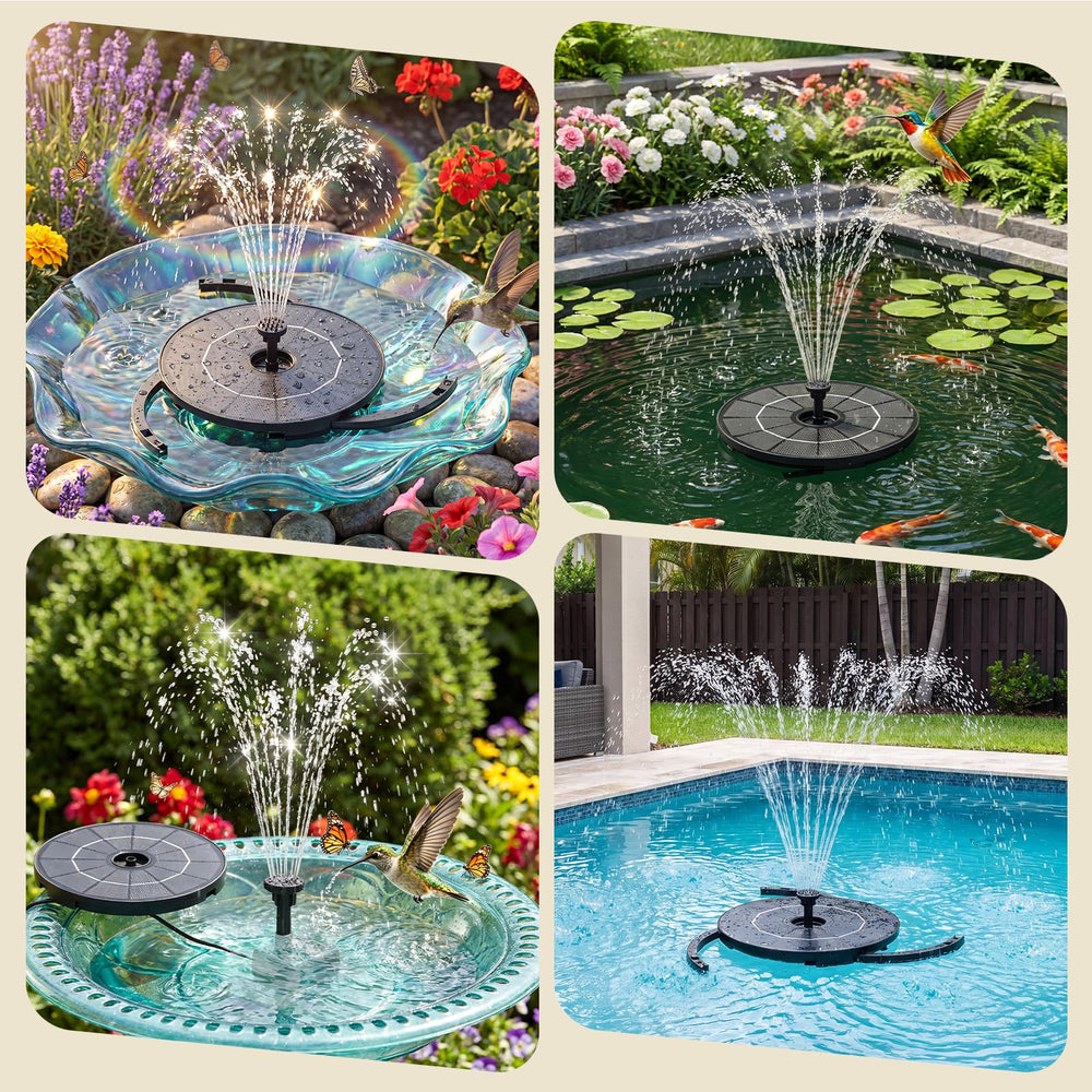 Retractable stand of AISITIN solar fountain in use