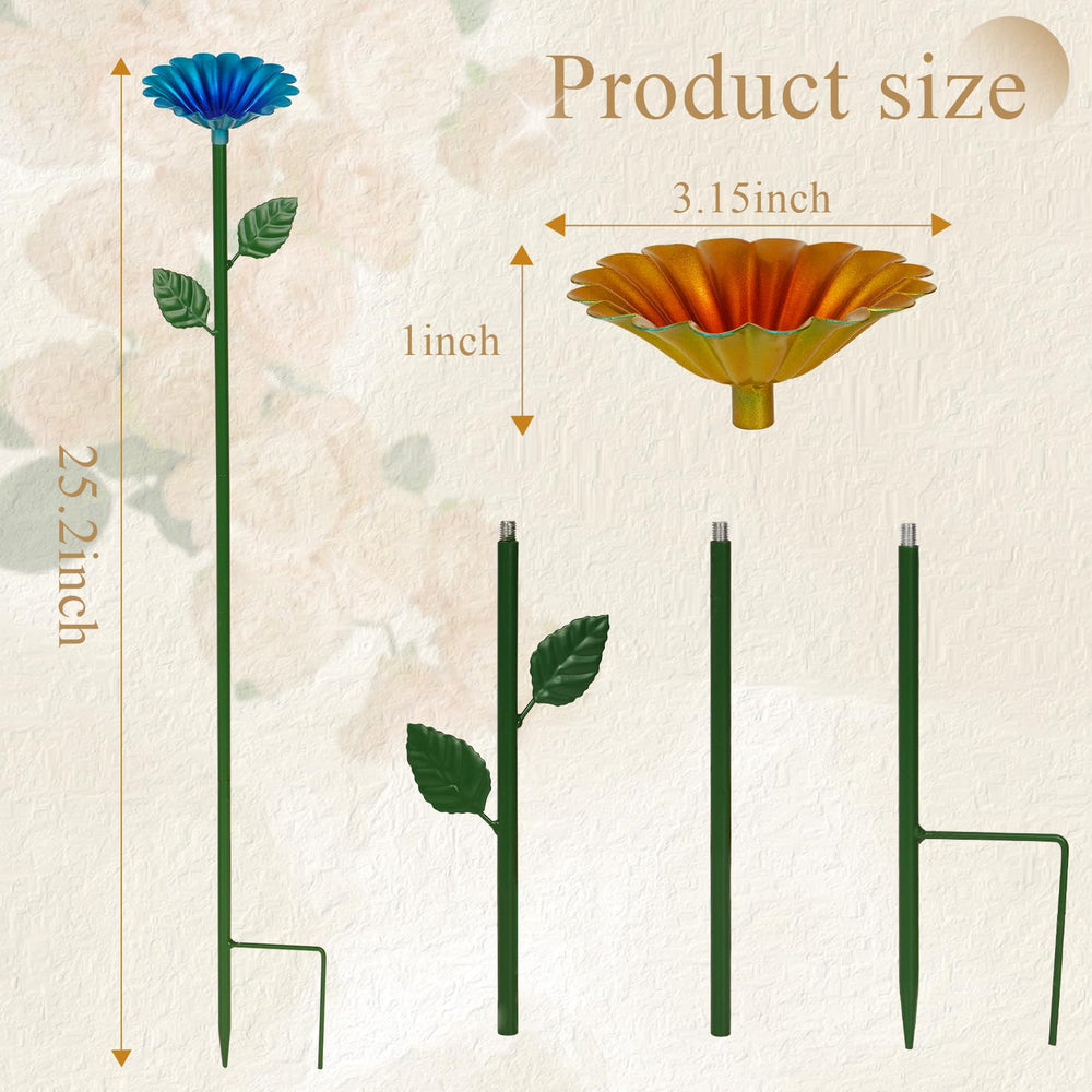Retyion Bee Watering Station in blue flower shape with green stem