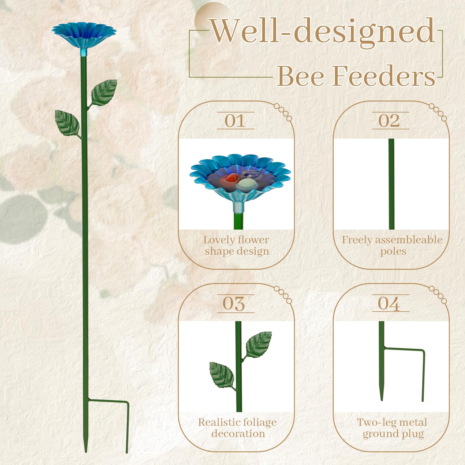 Retyion Bee Watering Station set displayed in a garden