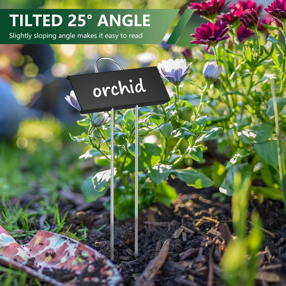 Reusable garden markers with oil-based pen marking