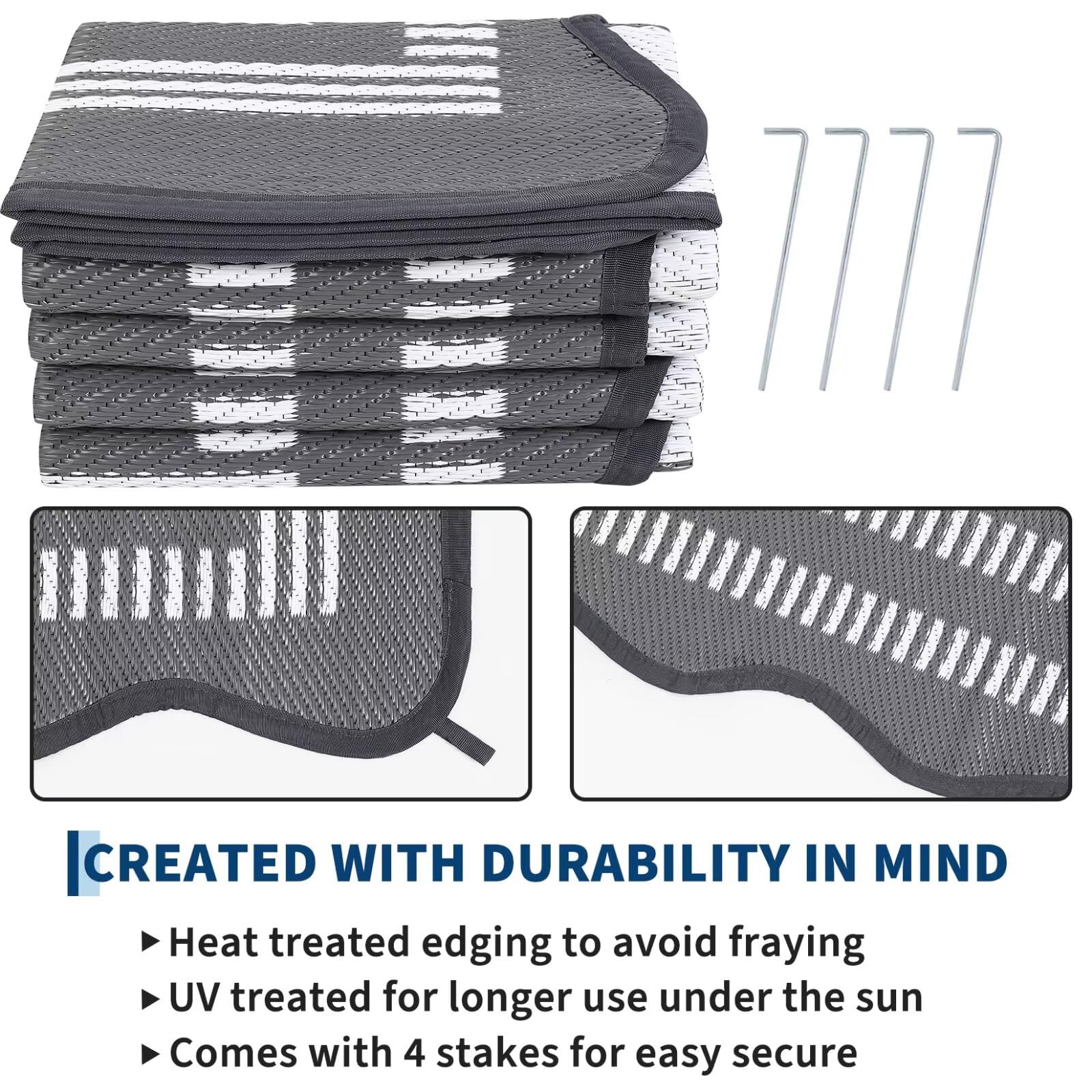 Reversible design of Garvee 8x10 Outdoor Rug