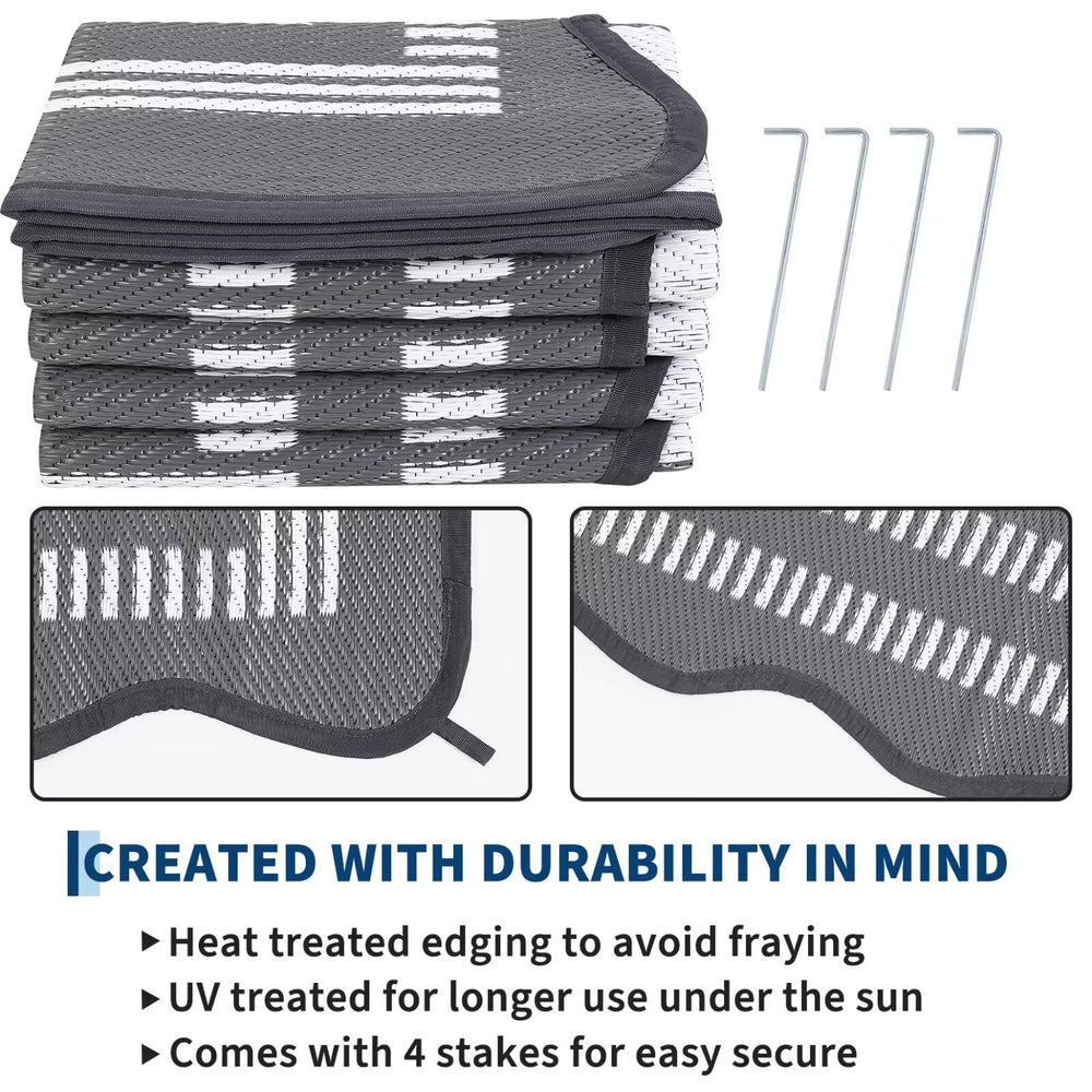 Reversible design of Garvee 8x10 Outdoor Rug