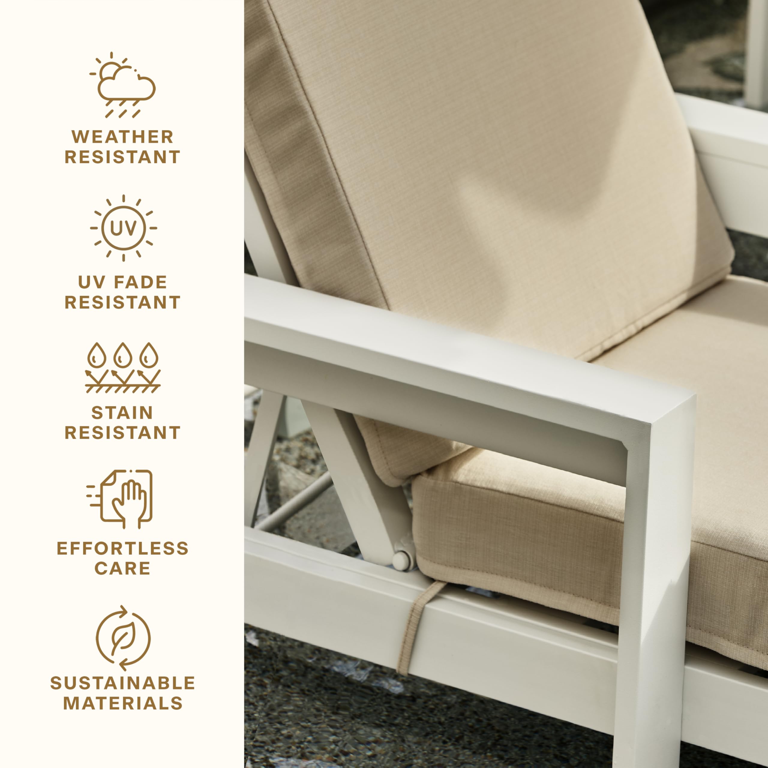 Reversible design of Honeycomb Chaise Cushion displayed