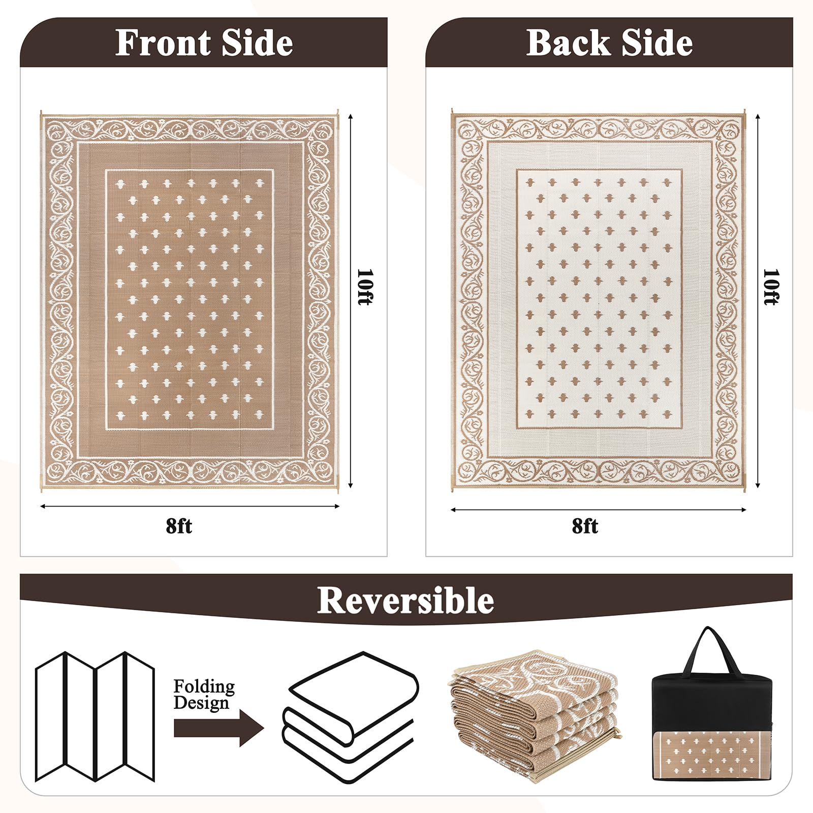 Reversible Pauwer Outdoor Rug showing geometric pattern
