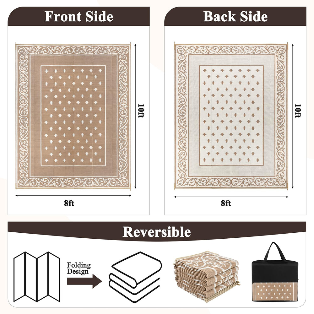 Reversible Pauwer Outdoor Rug showing geometric pattern
