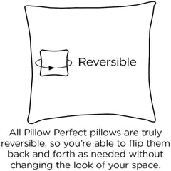 Reversible tufted chair pad set by Pillow Perfect showing floral design