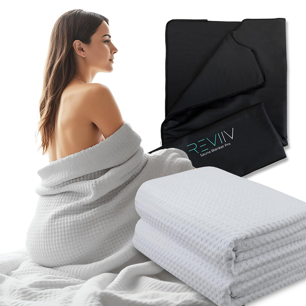 REVIIV sauna blanket towel insert pack of 2 in light grey