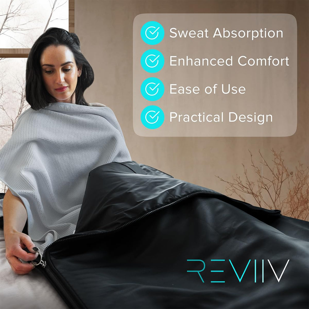REVIIV sauna towel insert package dimensions 35.3 x 31.2 x 12.9 cm