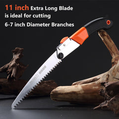 REXBETI 11-Inch Folding Saw folded for easy storage