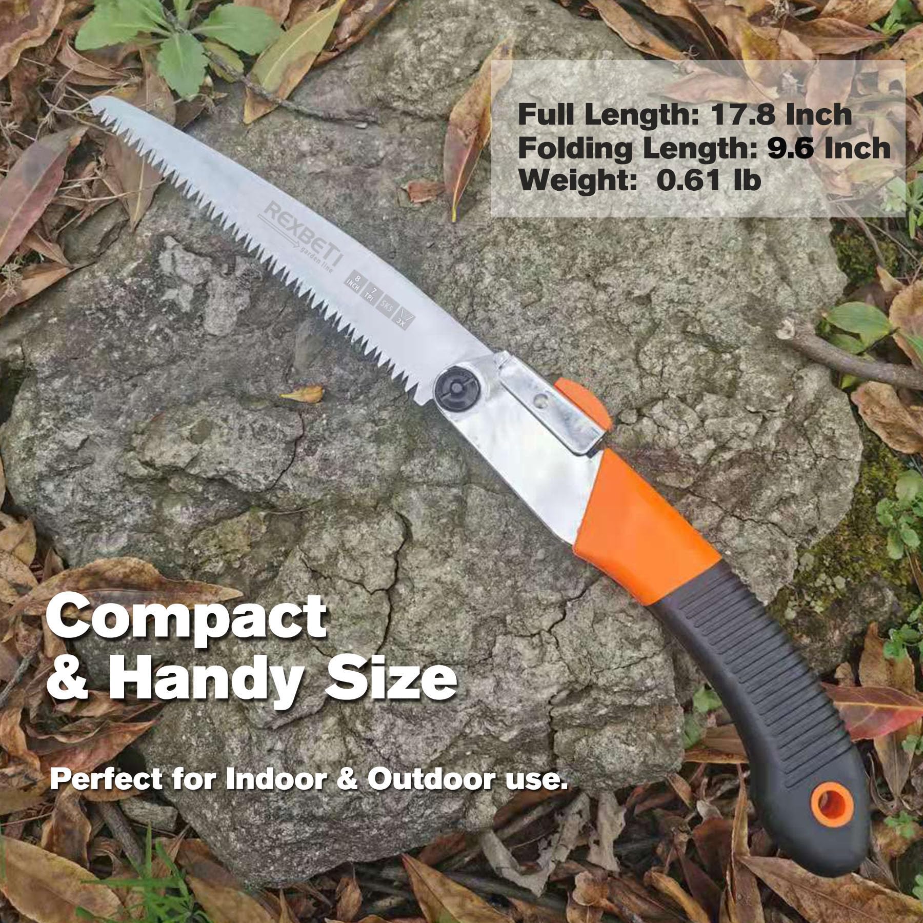 REXBETI pruning saw with SK5 steel blade close-up