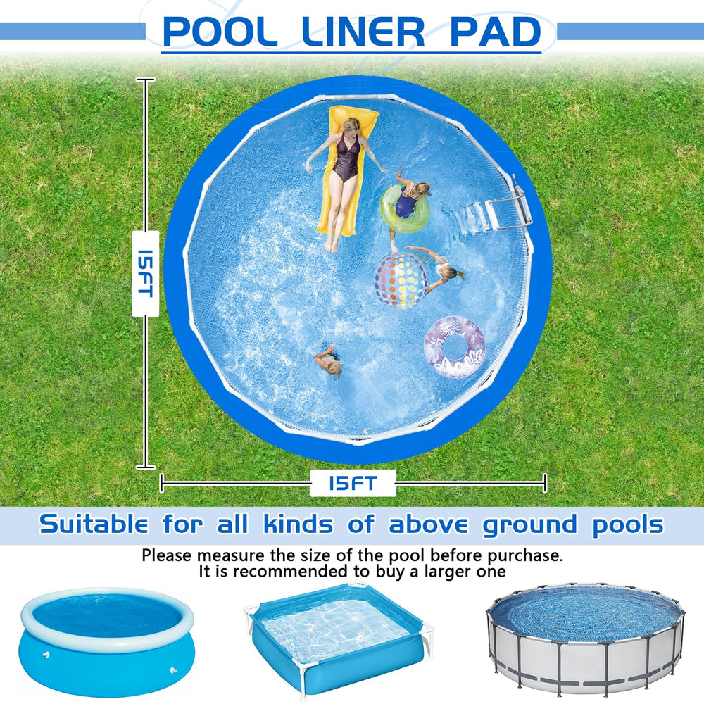 RGJ 15FT round pool tarp back view in orange