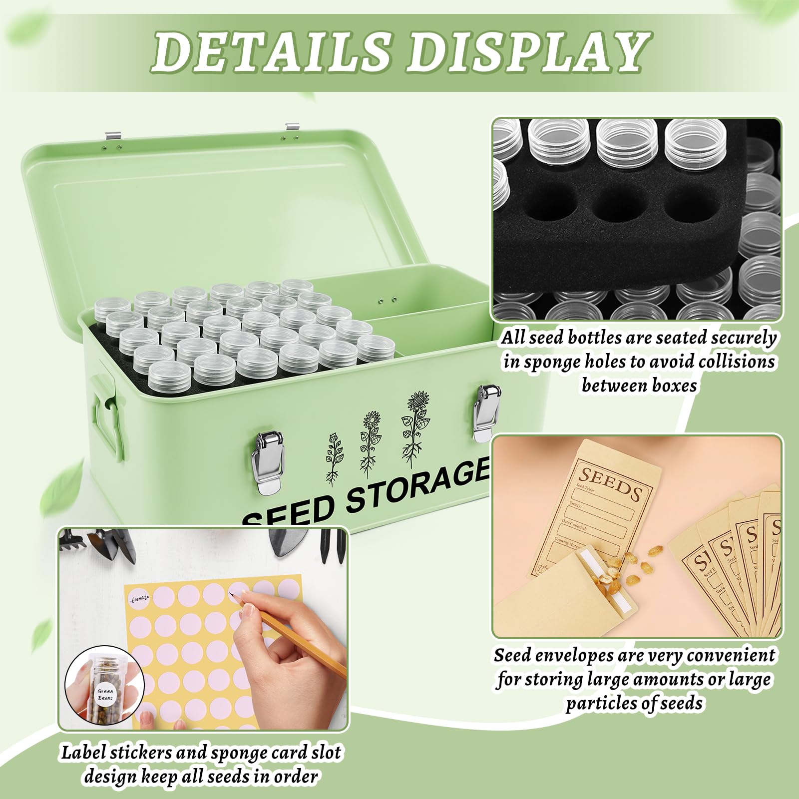 RGJ Metal Seed Storage Organizer with tools