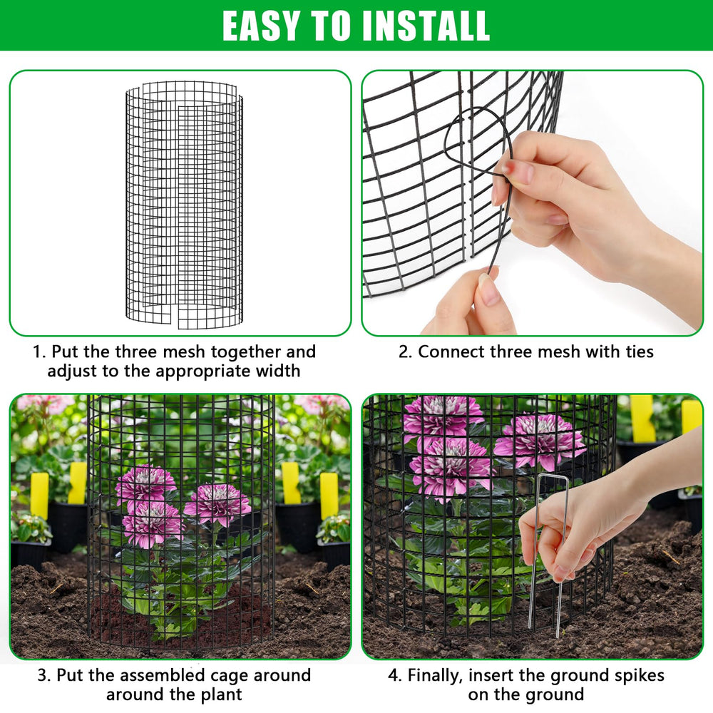 RGJ plant protector set showcasing five 24x12 inch cages